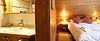 Chalet Les Etoiles bedroom and shower, skiing in Meribel, France at Independent Ski Links