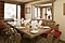 Catered Chalet Perdrix Blanche dining room, skiing in Courchevel, France at Independent Ski Links