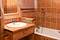 Catered Chalet  Indiana Lodge bathroom, skiing in Meribel, France at Independent Ski Links